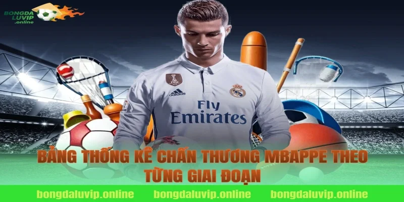 Bảng Thống Kê Chấn Thương Mbappe Theo Từng Giai Đoạn